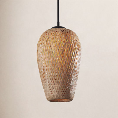 Raima Single Light Solid Wood Pendant
