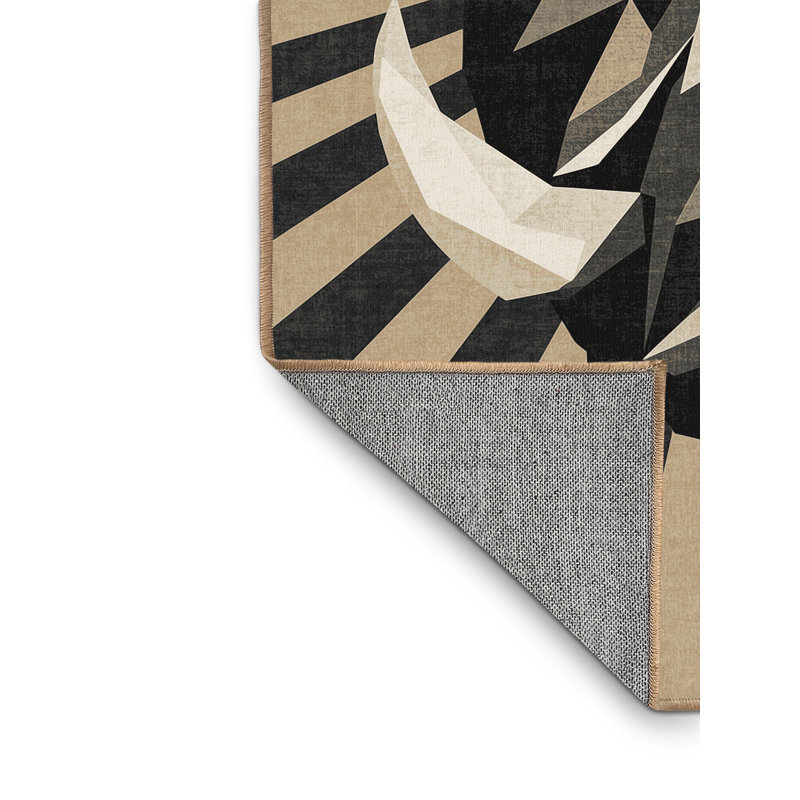 Tapis gris anthracite lavable à la machine Pantelia Warthog, 8 x 10