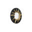 Circular Cracked Mirror, Black & Gold