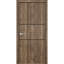 Porte intérieure moderne en bois pré-montée avec quincaillerie Planum 0014, panneau simple, cadre et moulures en noyer, portes robustes pour salle de bain et chambre à coucher - 42 po x 80 po-109770408-109770421