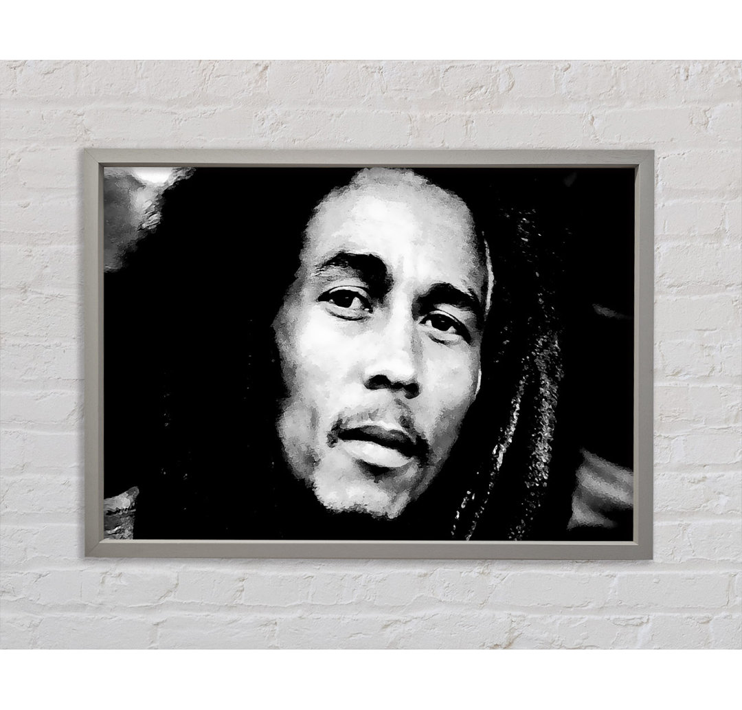 Bob Marley Iron Lion - Einzelner Bilderrahmen Kunstdrucke auf Leinwand