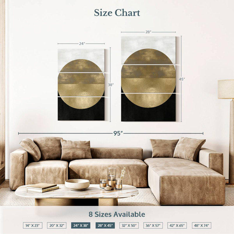Avery Gold Sphere, 38" H x 24" W