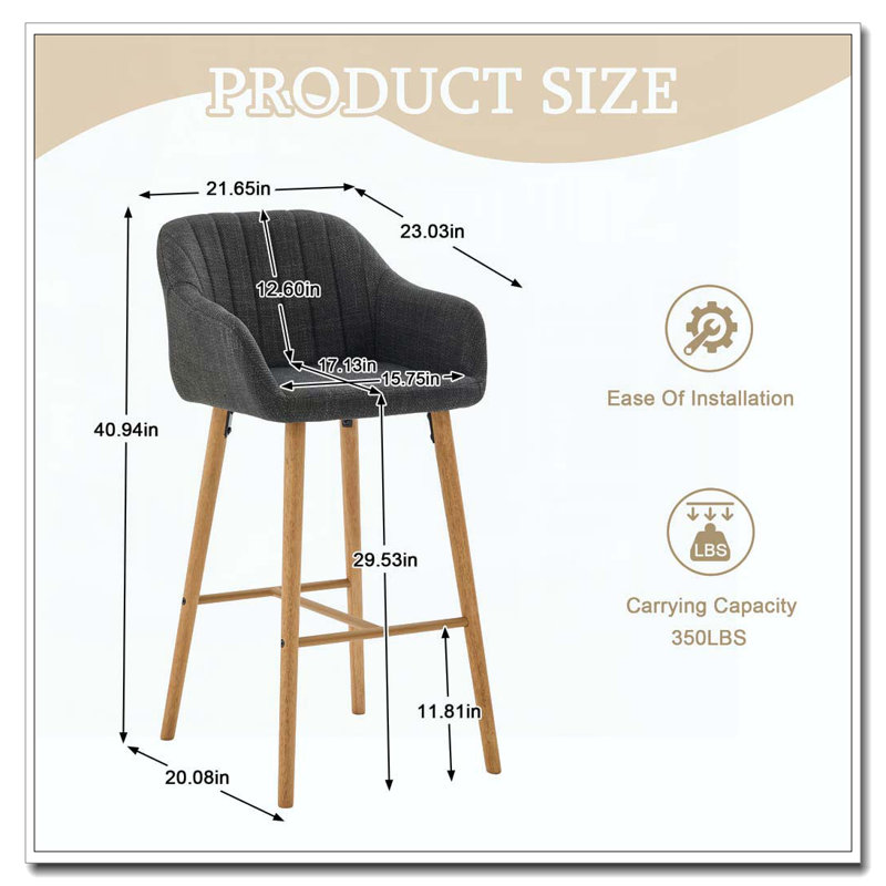 Ensemble de tabourets de bar modernes, Black