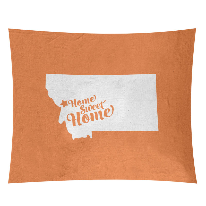 Tapisserie Home Sweet Missoula, H 51 po x l 60 po, Orange
