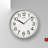 QXA756NLH Wall Clock, Gray-50514073