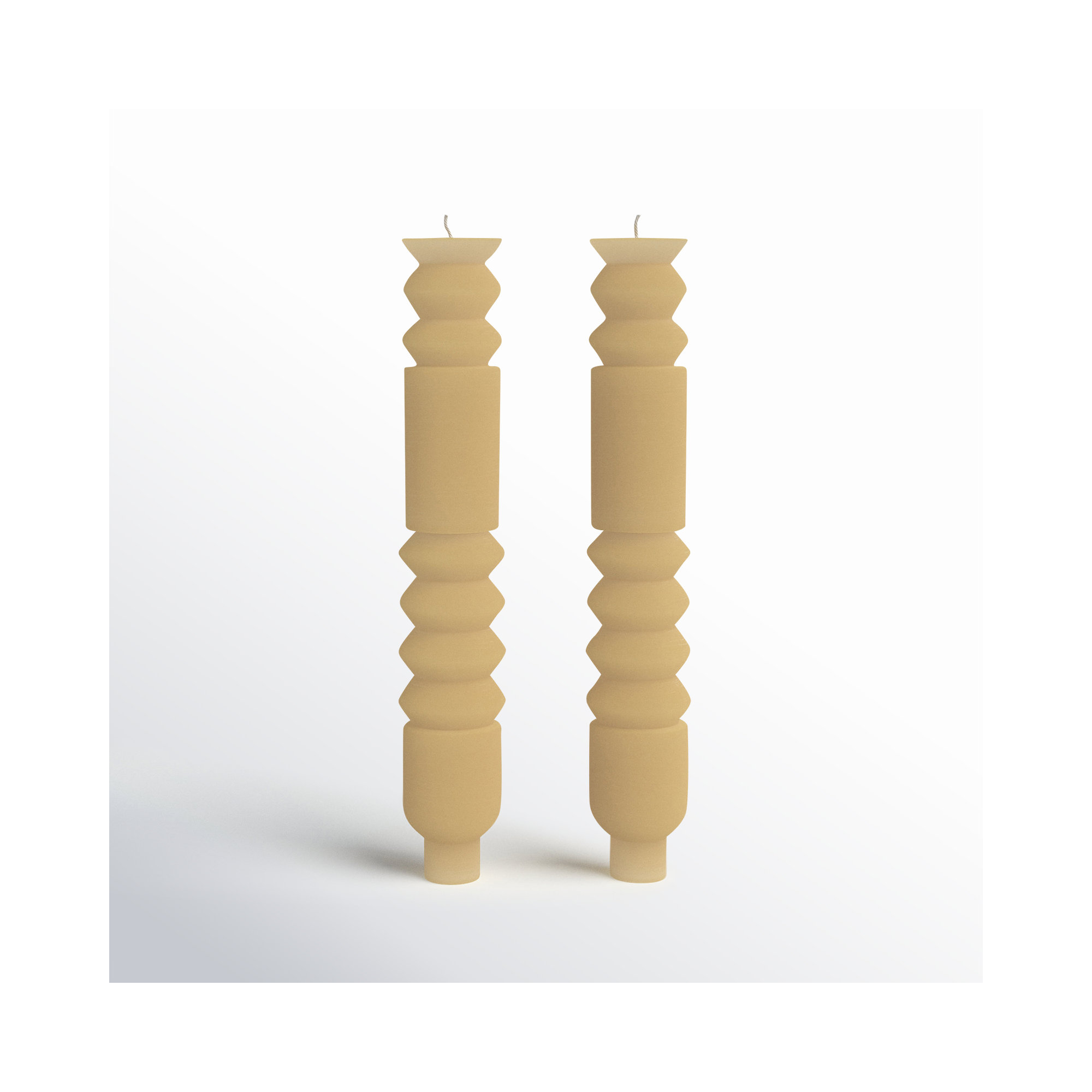 Artemis Unscented Taper Candles in Box, Cream