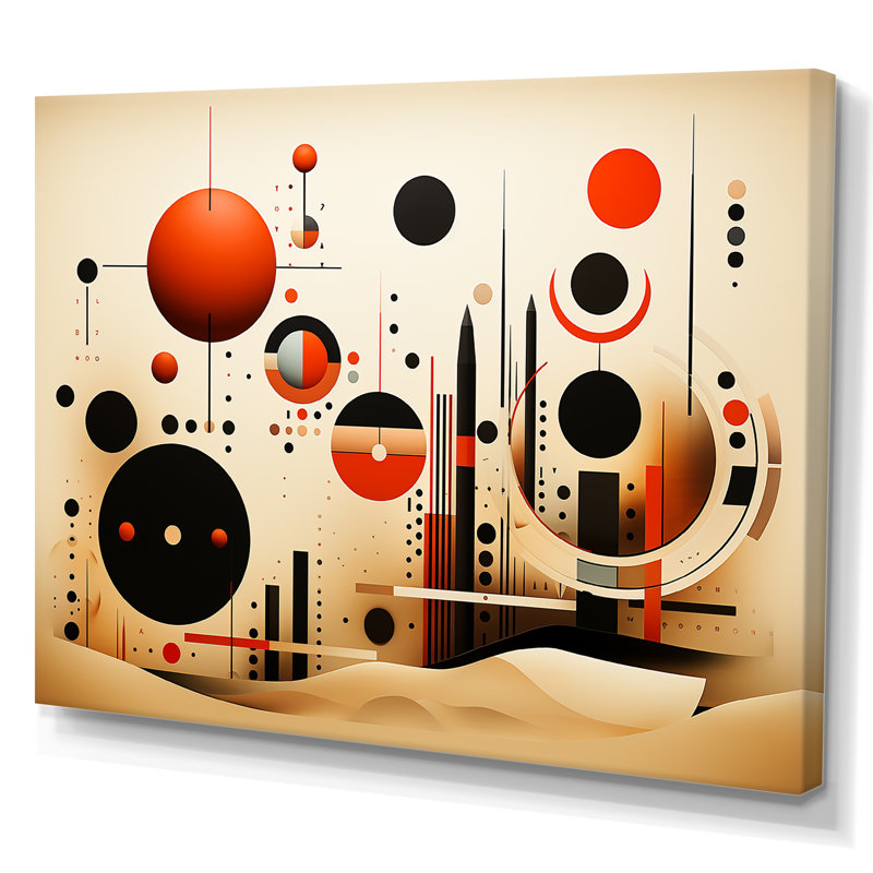 «Echoing Ellipse Beige», art mural géométrique, Toile tendue, H 16 po x l 32 po x P 1 po