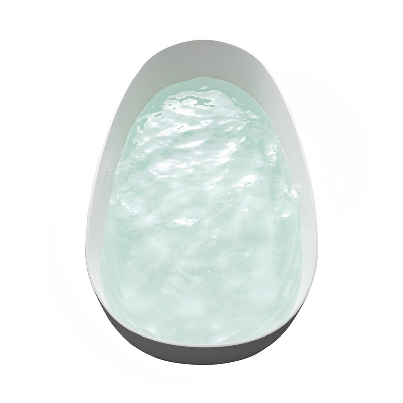 67" Premium Solid Surface Deep Soaking Bathtub