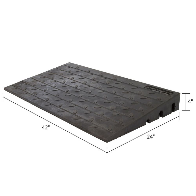 Silver Spring Rubber 3 Channel Threshold Ramp, 24" L x 42" W x 4" H