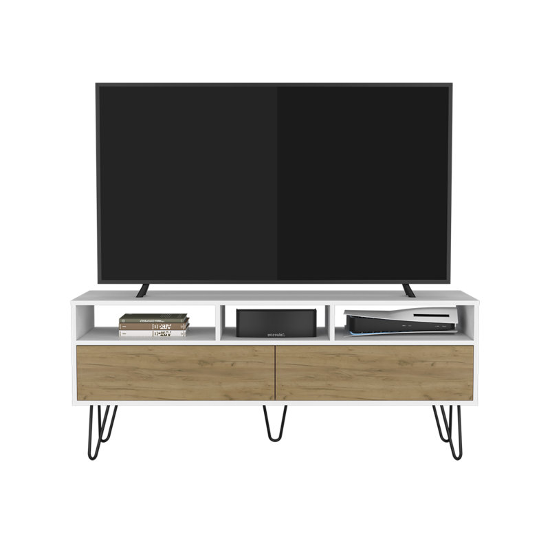Glenns Ferry Tv Stand, Living Room, White/Macadamia  On-Site