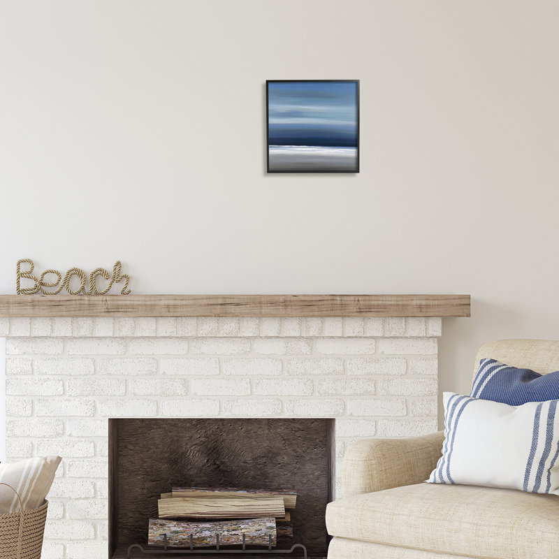 «Abstract Beach Gradient» par Kelsey Hochstatter, Giclée encadrée noir minuit, H 12 po x l 12 po x P 1,5 po
