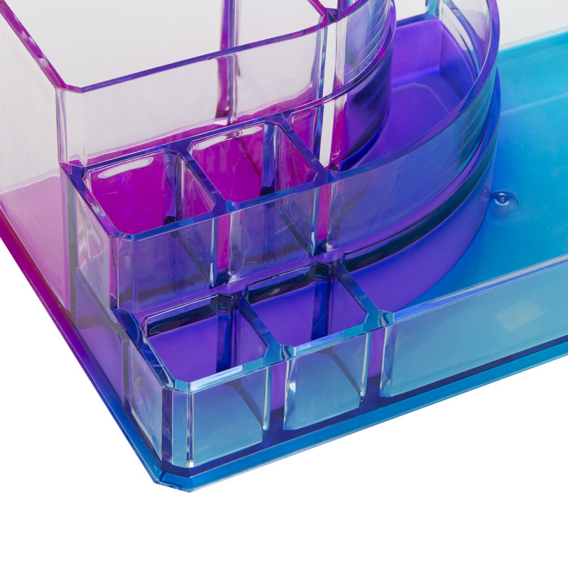 Ombre Lightweight Rectangular Plastic Makeup Organizer