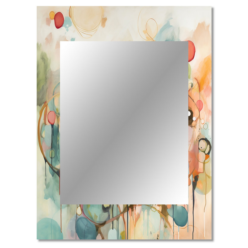 Rose bleu minimaliste Fludity I - miroir minimaliste, miroir mural décoratif moderne, impression d'art en métal