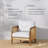Boho Cushioned Patio Chair with Solid Wood Frame-1739400450