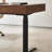 Electric height-adjustable desk, solid wood desk-557695918