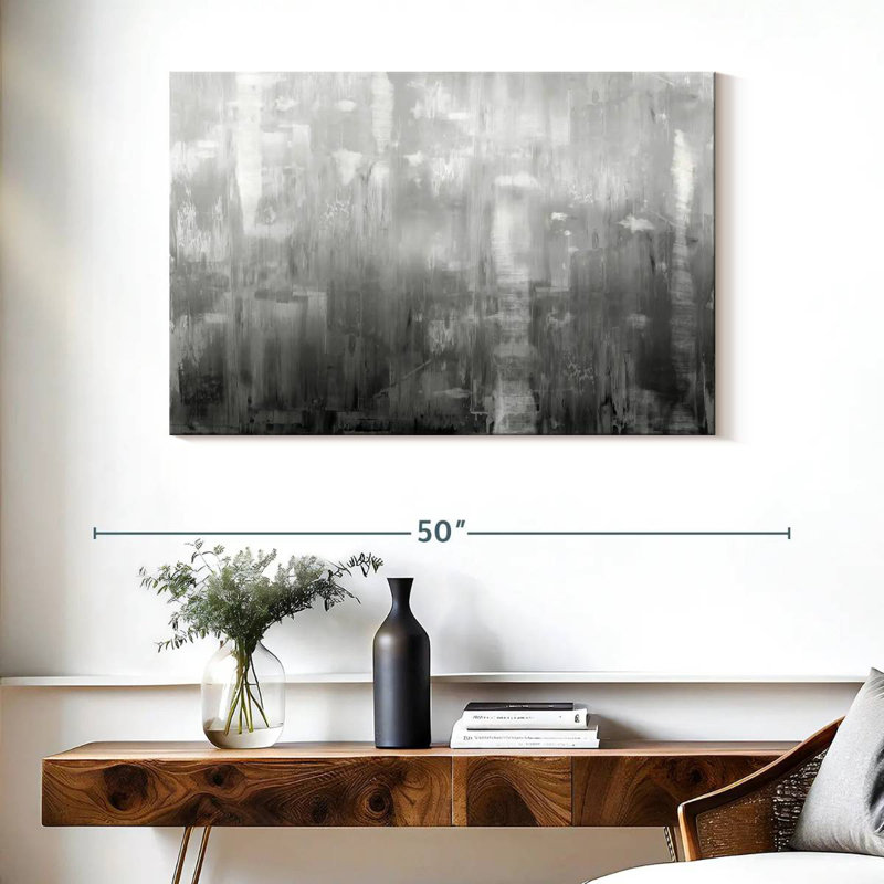 Avery Textural In Grey, 26" H x 39" W