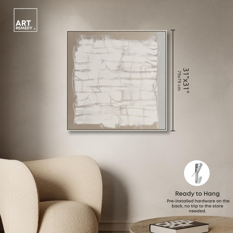 Art sous-jacent, art mural Boho, Encadrement argenté, H 31 po x l 31 po