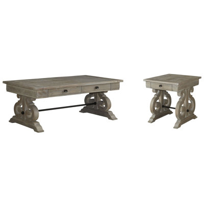Rectangular Cocktail Table With End Table