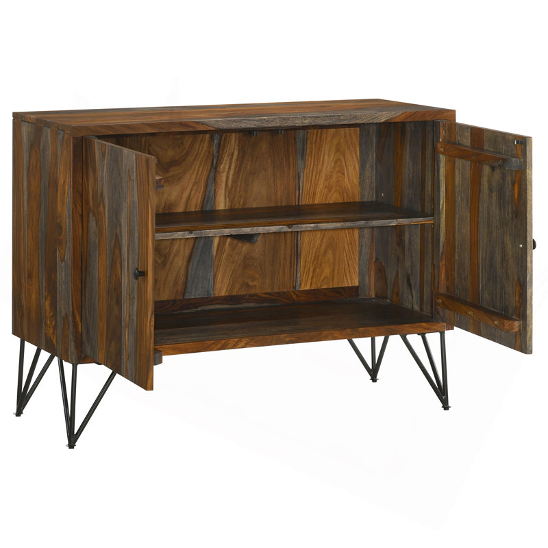 Komomo Grey 1-Adjustable Shelf Accent Cabinet, Gray
