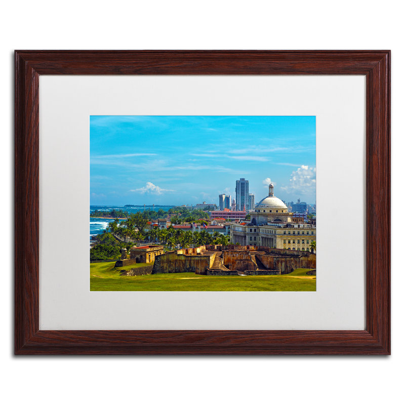 « old san juan », reproduction de photo encadrée, H 16 po x l 20 po x P 0,5 po