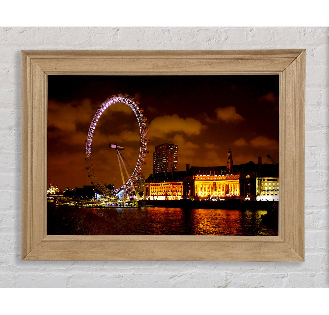 London Eye Night Skys Gerahmter Druck