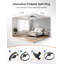 Ventilateurs de plafond modernes de 18 po avec lumières, télécommande et contrôle d'application, à intensité variable, moteur à courant continu, 6 vitesses, minuterie, point noir