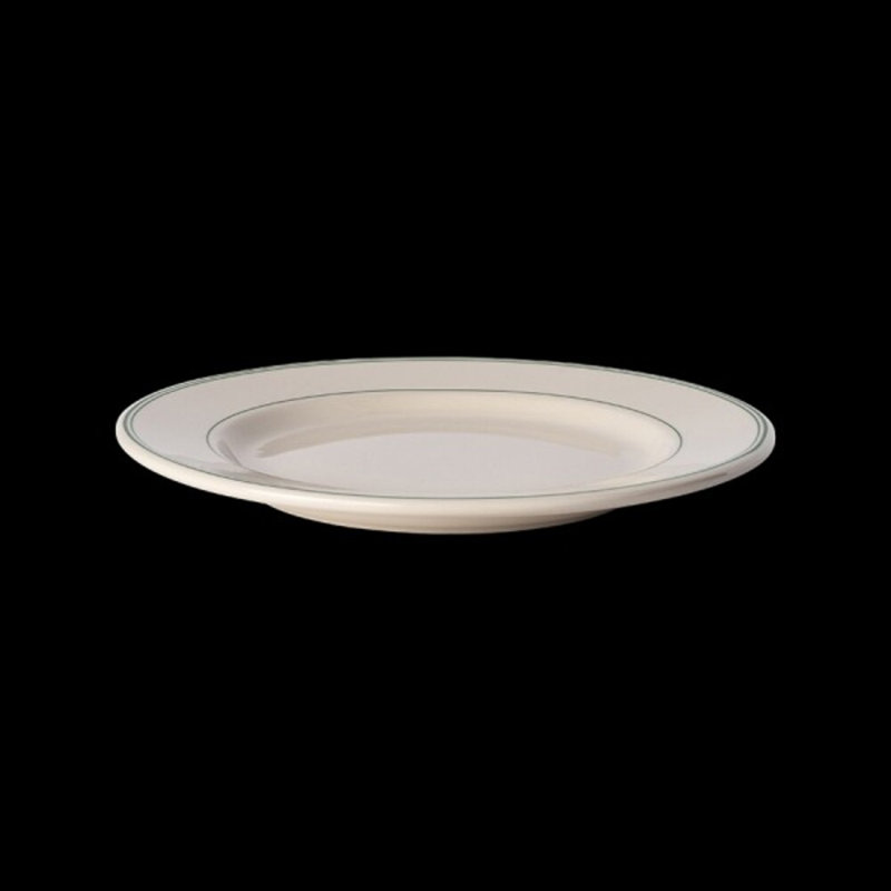 Plate Rolled Edge Green Band