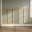 Ensemble de lambris de planche et de lattes, panneau mural en panneau de fibres à densité moyenne à peindre pour mur décoratif, ensemble de panneaux muraux prédécoupés, H 50,7 po x l 220 po
