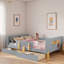 Lit plateforme avec tiroirs de rangement, garde-corps, petite tablette et crochets-99102474-99102476
