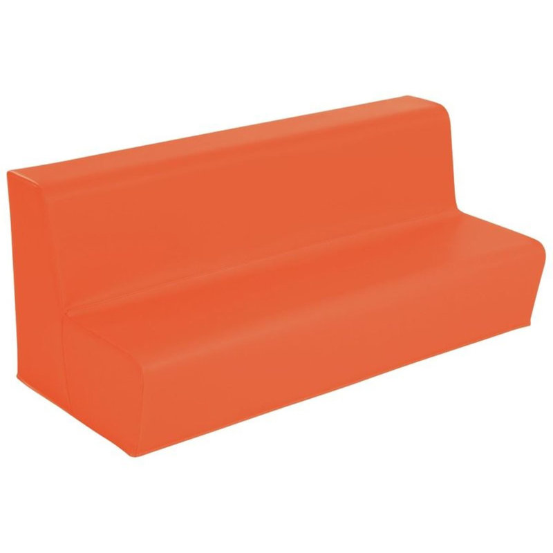 3 Seater Bench Basic - Seat Height: 6", Orange