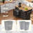 Kitchen Island With Storage 2 Pull Out Cabinet Organizers & Rubber Wood Drop Leaf, Rolling Kitchen Island With Trash Can Storage, Power Outlet, Spice & Towel Rack For Kitchen, Dining-790857051