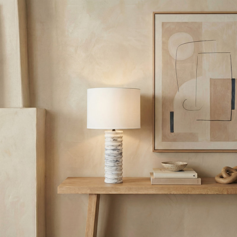 Gizelle Round Marble Table Lamp