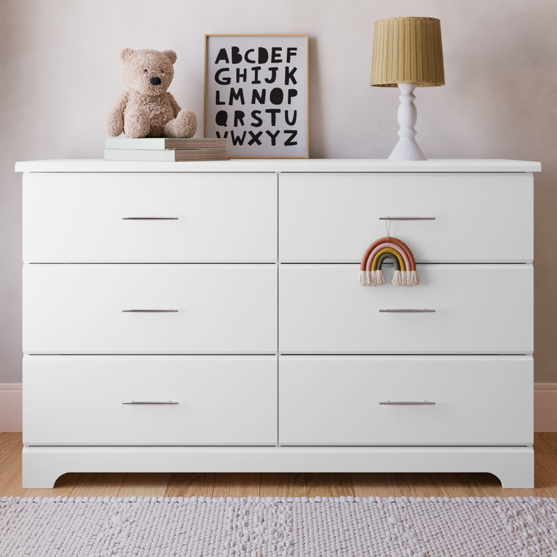 Brookside 6 Drawer Double Dresser, White