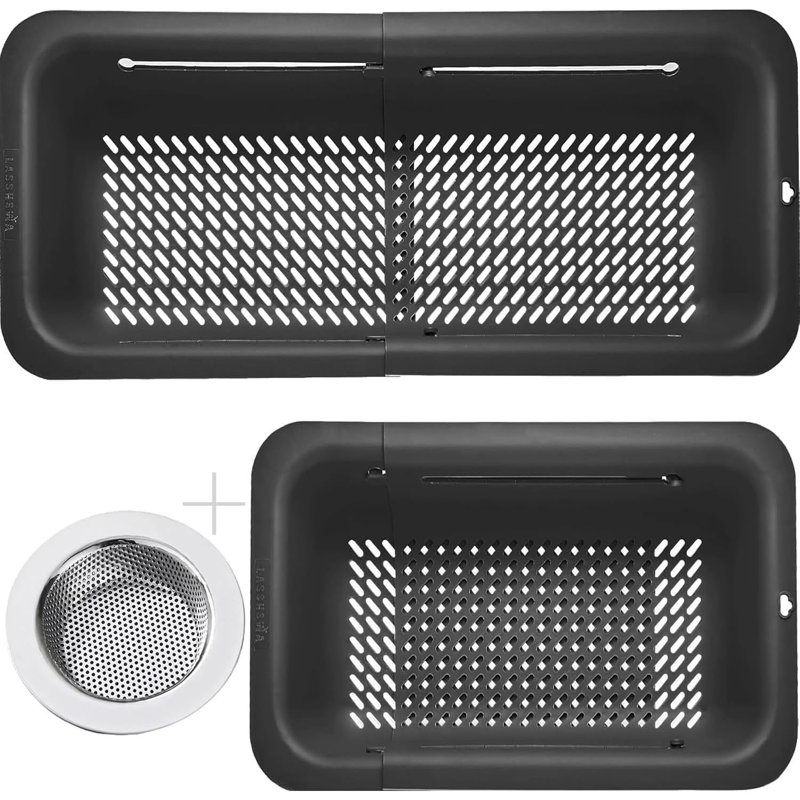 Collapsible Colander and Strainer for Kitchen, Over the Sink Strainer Basket for Kitchen