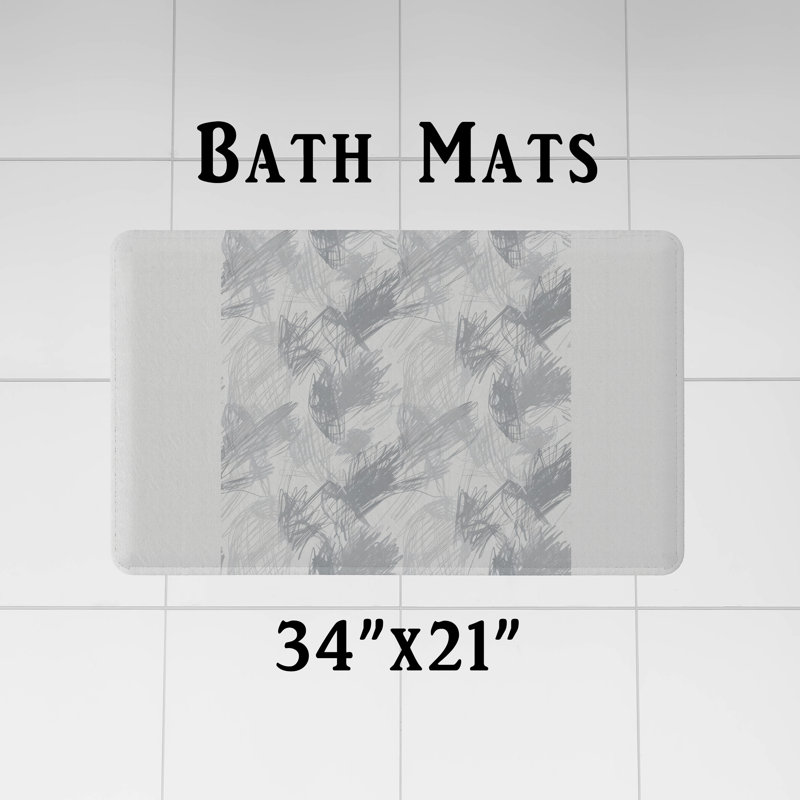 Rideau de douche avec tapis de bain, H 93 po x l 70 po