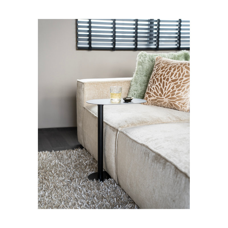 Black Metal Transitional End Table Set of 2
