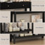 Console étroite en bois avec tiroirs et tablette de rangement, parfaite pour le vestibule, le couloir et le décor de salon en noir-1165216010