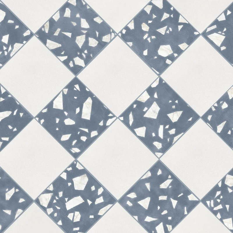 Terrazzo 2.0 Checkerboard 24" x 24" Matte Porcelain Floor and Wall Tile, Checkerboard #15