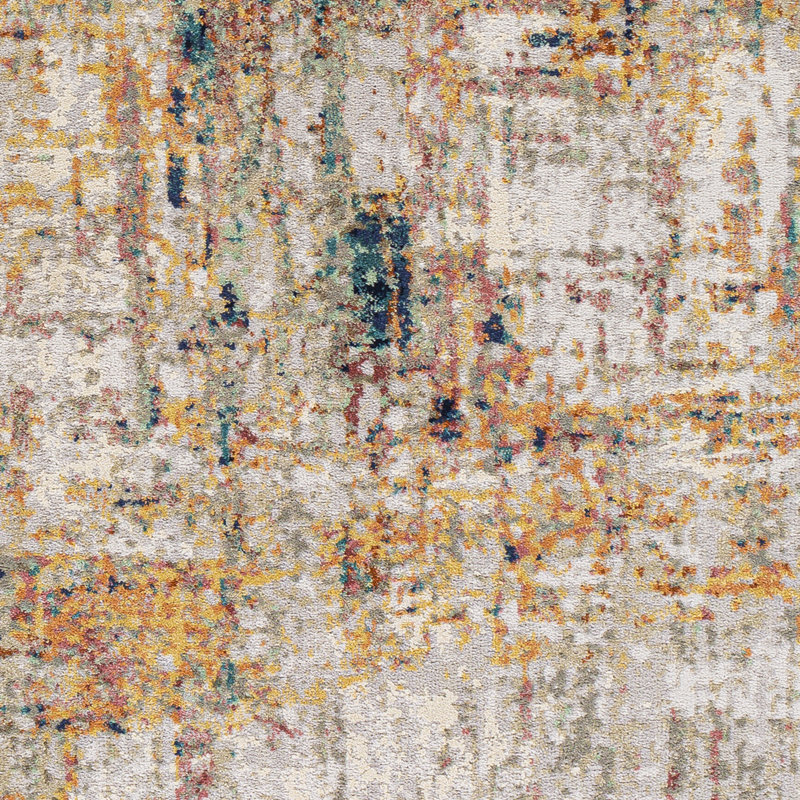 Tapis crème / safran à motif abstrait Diorio, Rectangle 9 pi x 12 pi