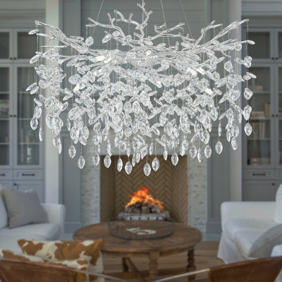 Tree Branch Crystal Chandelier Lighting 32"D