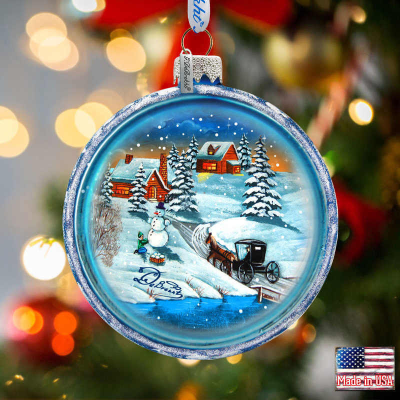 3.5'' Glass Holiday Shaped Ornament