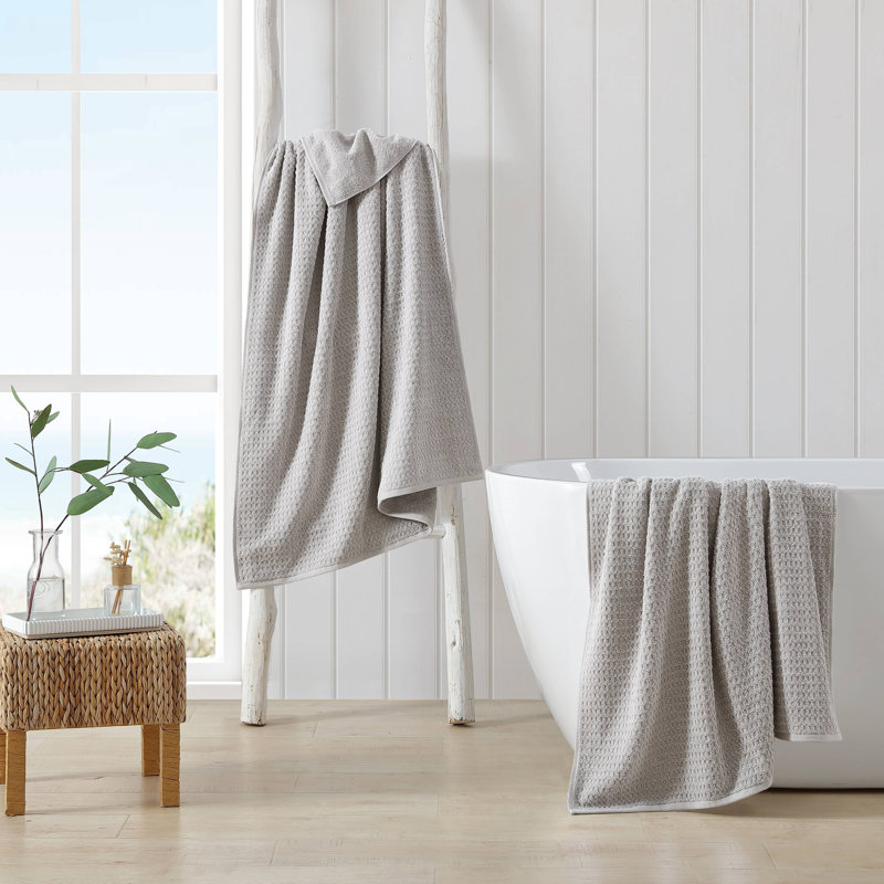 2 Piece 100% Cotton Bath Sheet Towel Set, 2 Pack - Bath Sheet, Gray