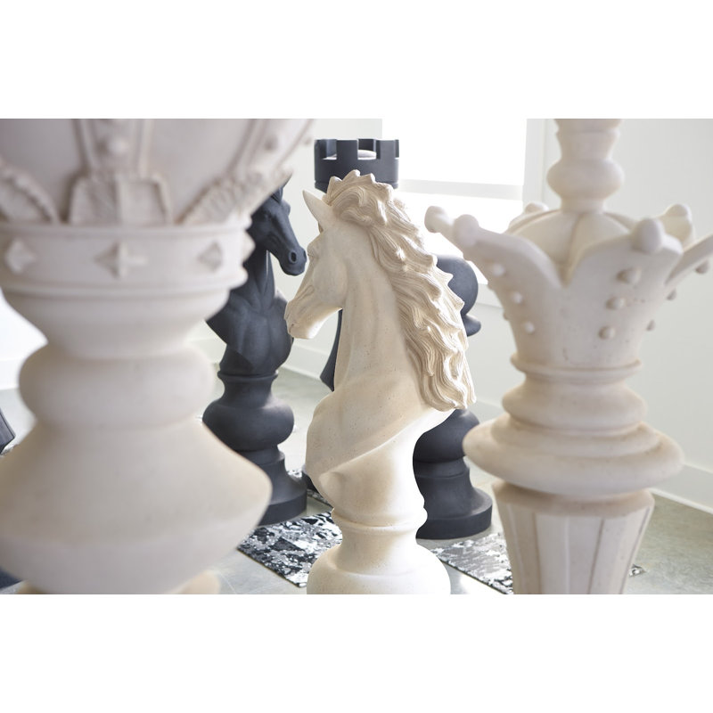 Knight Chess Sculpture, White