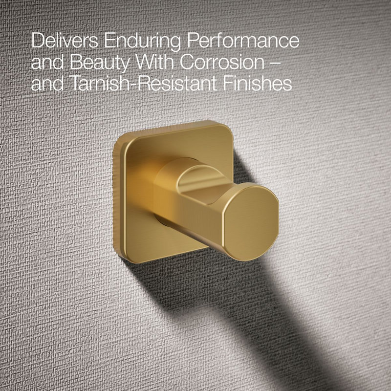 Parallel™ Robe Hook, Polished Gold