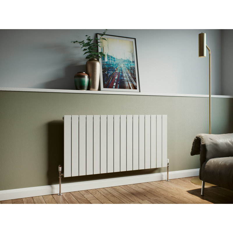 Andrew Vertical Designer Radiator, White, 60 cm H x 44.5 cm W x 7.1 cm D