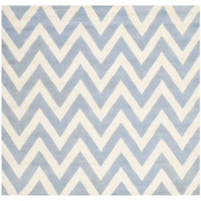 Sanyla Hand Tufted Wool Chevron Rug