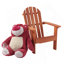 Chaise Adirondack en bois pour l'intérieur et l'extérieur
