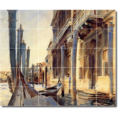 48" x 40" Ceramic Painting Decorative Mural Tile 8" x 8"