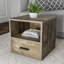 Table d'appoint empilable avec tiroir, gris-1740237511