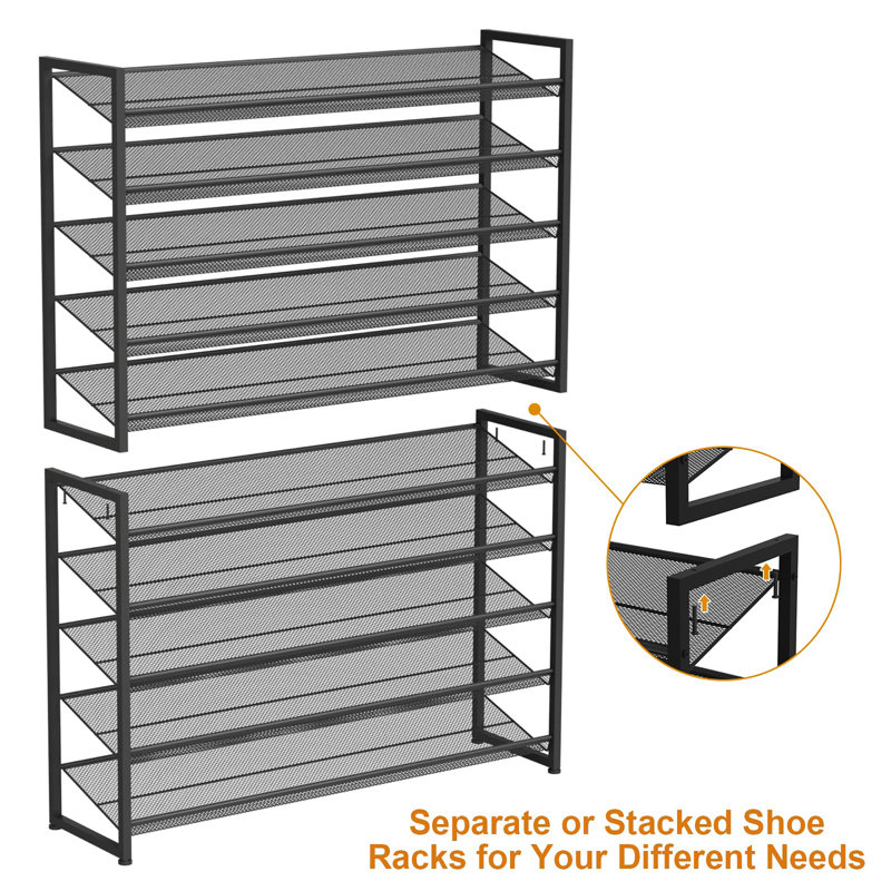 62 Pair Shoe Rack, Black
